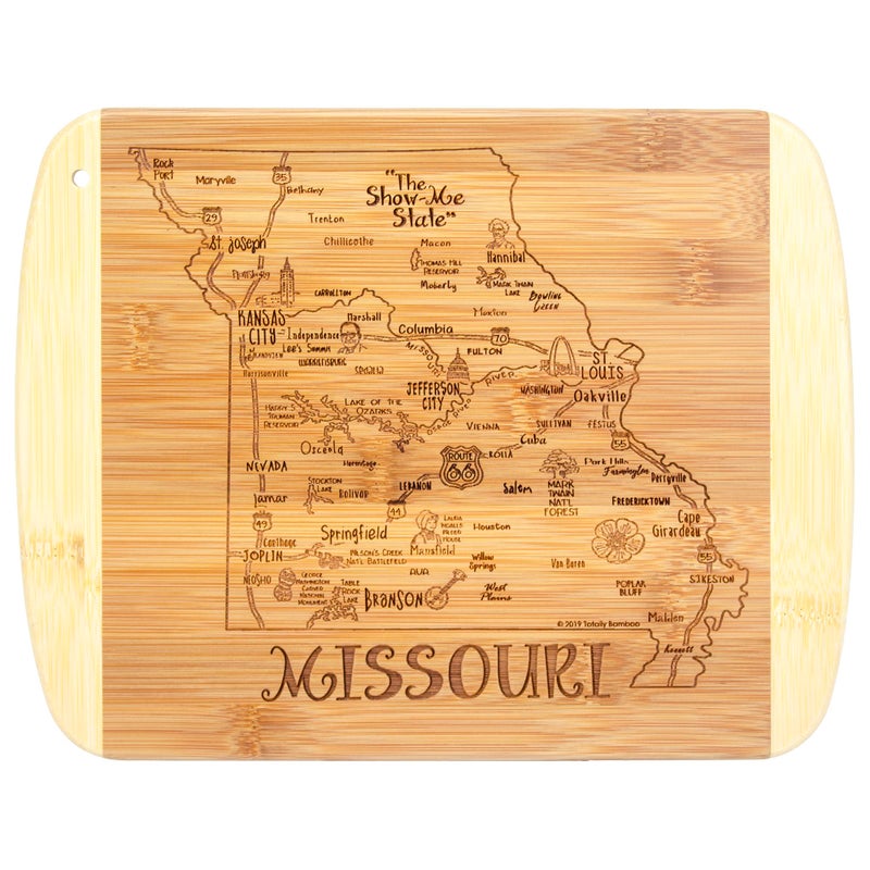 Totally Bamboo A Slice of Life Missouri State Serving and Cutting Board  11"" x 8.75"" - Image 1